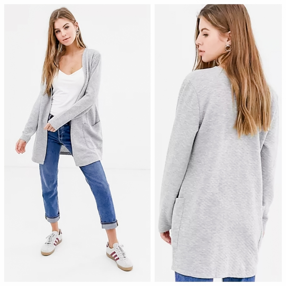 NWT ONLY Long Gray Cardigan with Pockets size M